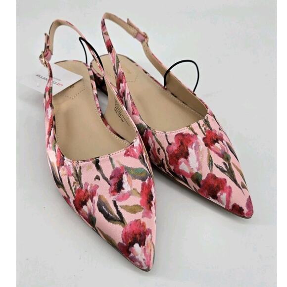 Floral Twee Liz Claiborne Sheba Slingback Pointed Toe Ballet Flats Shoe Sz 7.5 - Picture 3 of 9